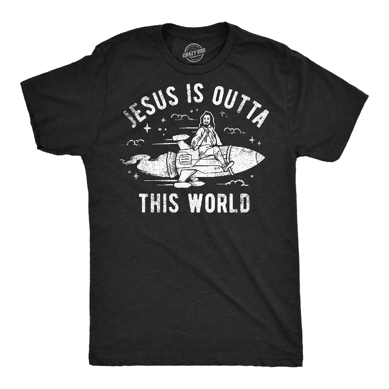 Men's antimicrobial t - shirts for odor - free freshness during travelJesus Is Outta This World Men's T Shirt
