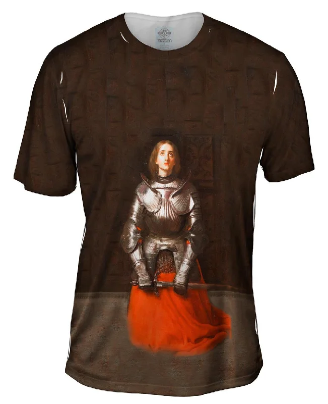 Men's ribbed t - shirts with a textured finish for added styleJohn Everett Millais - "Joan Of Arc" (1865)