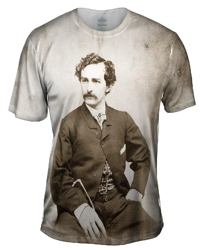 Men's long - sleeve henley t - shirts with button - down placketsJohn Wilkes Booth