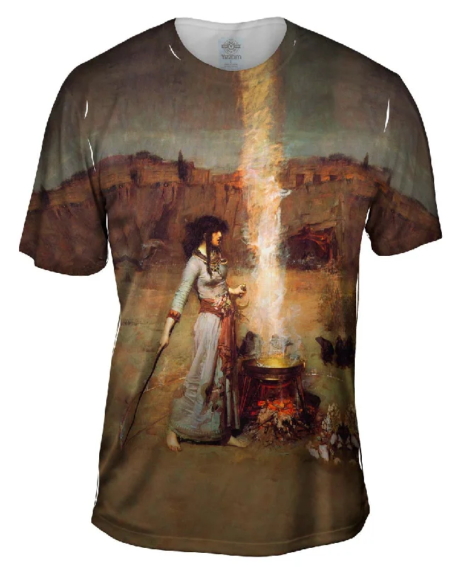 Men's UV - protection t - shirts for outdoor activities in the sunJohn William Waterhouse - "Magic Circle" (1886)