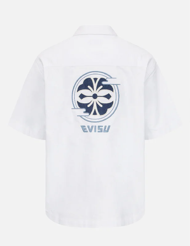 Men's plus - size pocket t - shirts with a classic lookKamon Denim Appliqué Oxford Shirt
