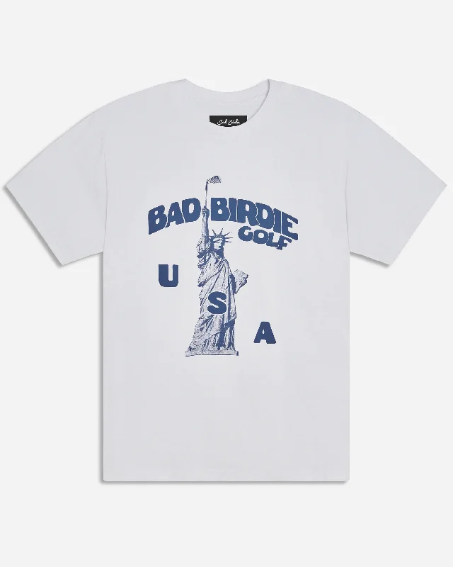 Men's distressed denim - look t - shirts with a rugged appealLiberty Graphic Tee