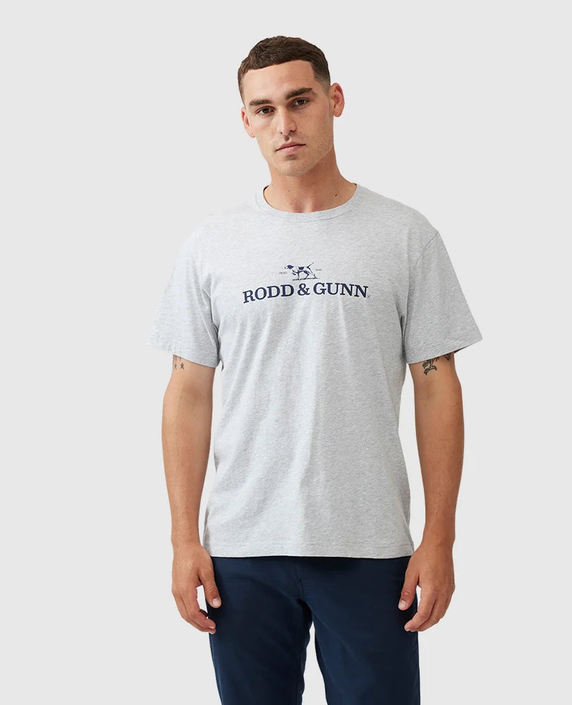 Men's v - neck muscle t - shirts for a body - building aestheticRodd & Gunn - Logo T-Shirt - Ash
