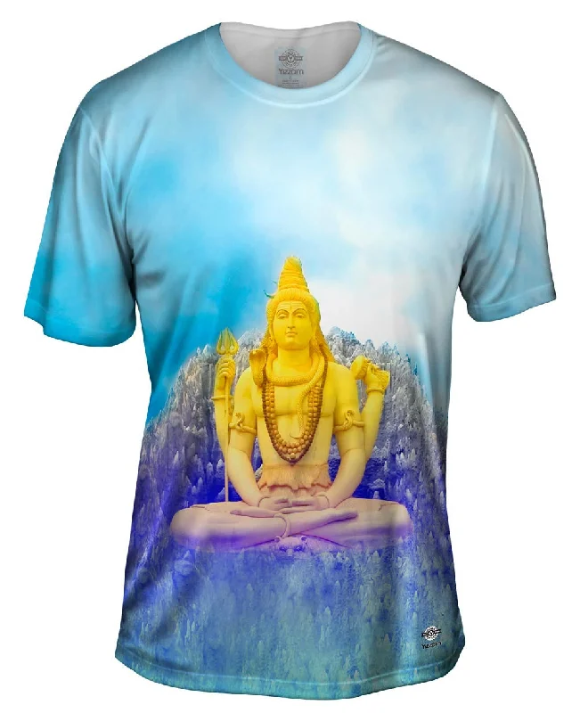Men's polo t - shirts with a contrast collar for a preppy lookLord Shiva Meditation