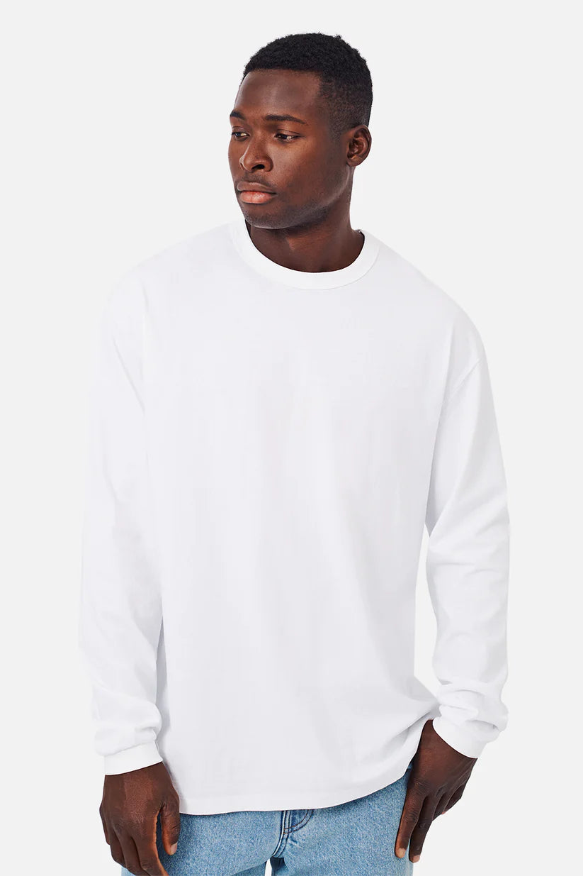 Men's v - neck muscle t - shirts for a body - building aestheticIndustrie - The Long Sleeve Del Sur Tee - White