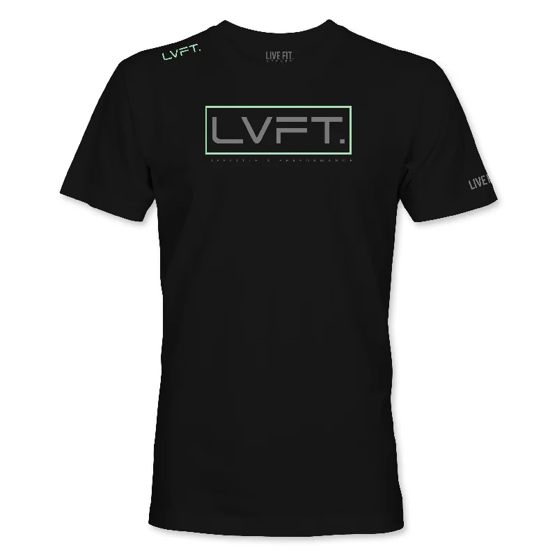 Men's slim - fit graphic t - shirts with vintage rock band printsLVFT. Lifestyle Tee - Black/Mint