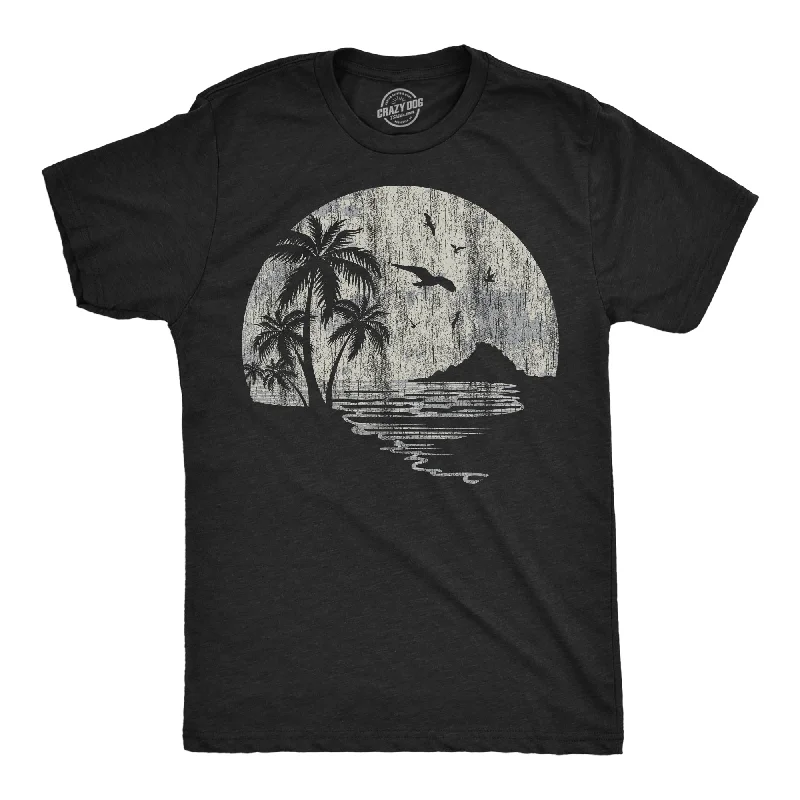 Men's UV - protection t - shirts for outdoor activities in the sunMoon Beach Men's T Shirt