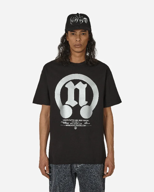 Men's thermal t - shirts with a high - neck design for cold weatherURL T-Shirt Black