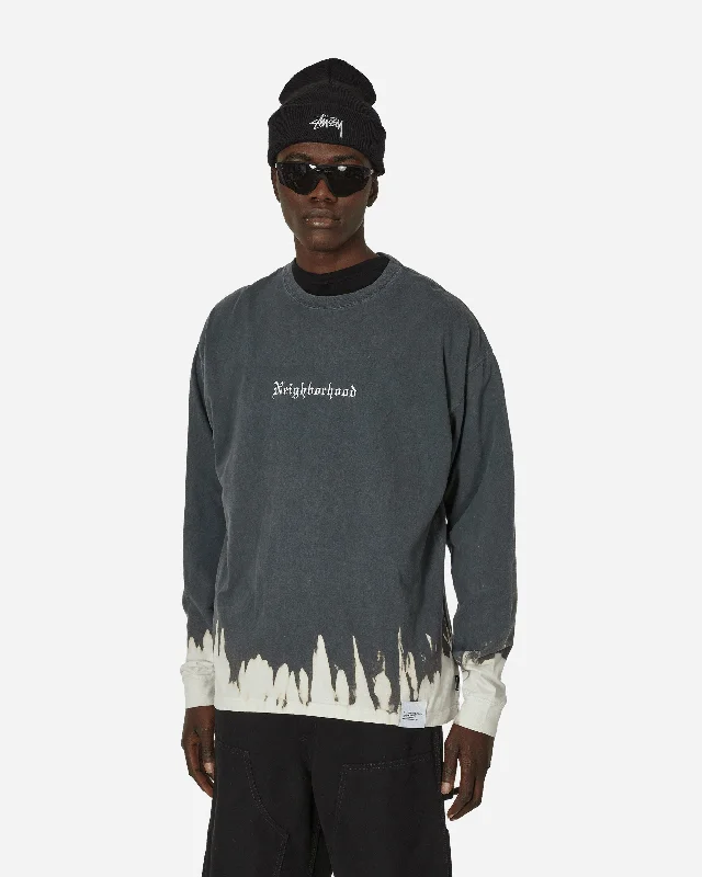 Men's tie - dye t - shirts with a bohemian styleSavage Longsleeve T-Shirt Black