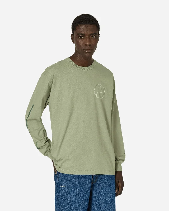 Men's v - neck muscle t - shirts for a body - building aestheticLS-1 Longsleeve T-Shirt Sage Green
