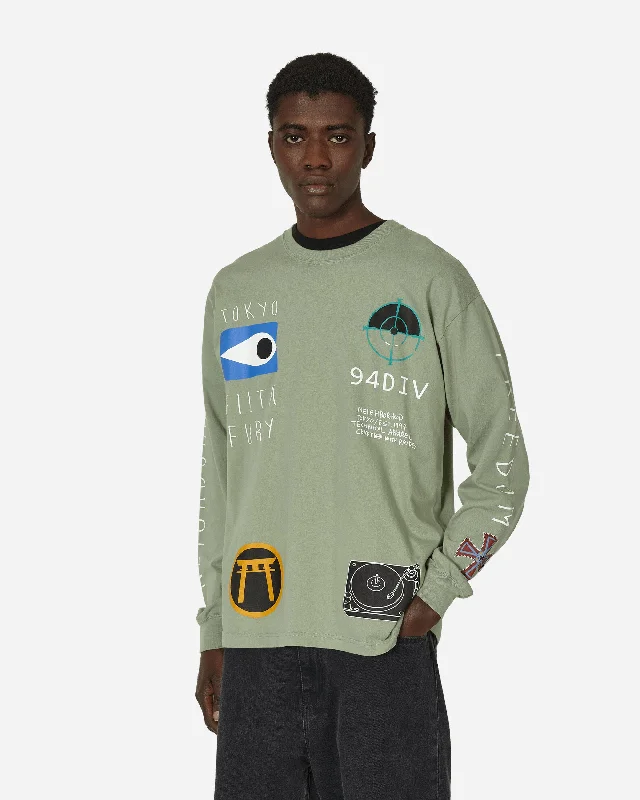 Men's mock - neck t - shirts with a modern and sleek styleLS-10 Longsleeve T-Shirt  Sage Green