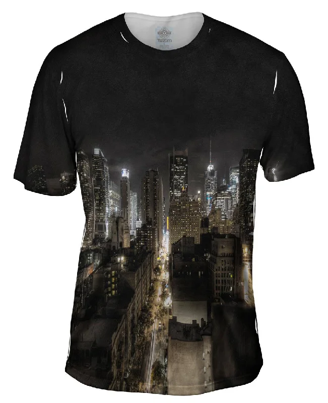 Men's thermal t - shirts with a high - neck design for cold weatherNew York City At Night