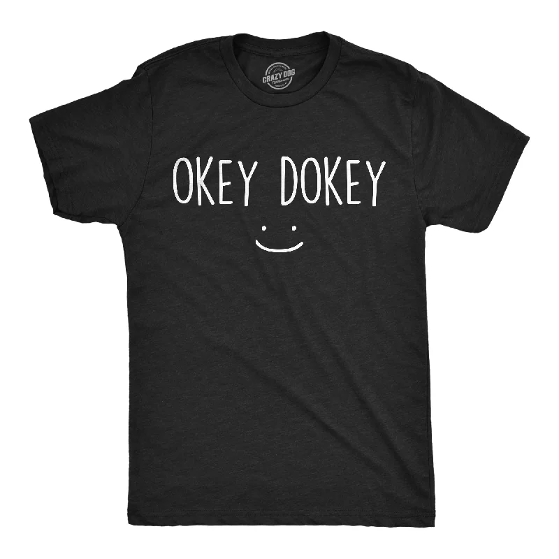 Men's short - sleeve linen t - shirts for summer beach outingsOkey Dokey Men's T Shirt