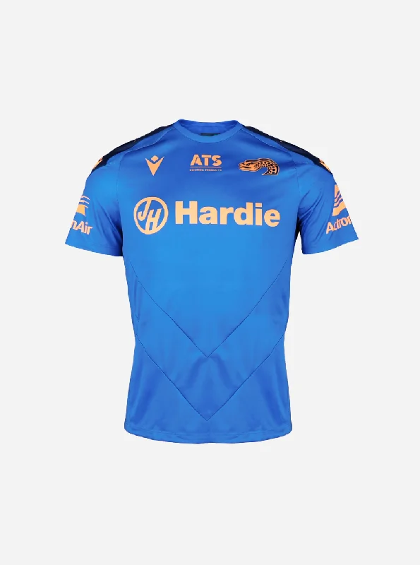 Men's slim - fit graphic t - shirts with vintage rock band printsParramatta Eels 2025 Player Training T-Shirt - Blue