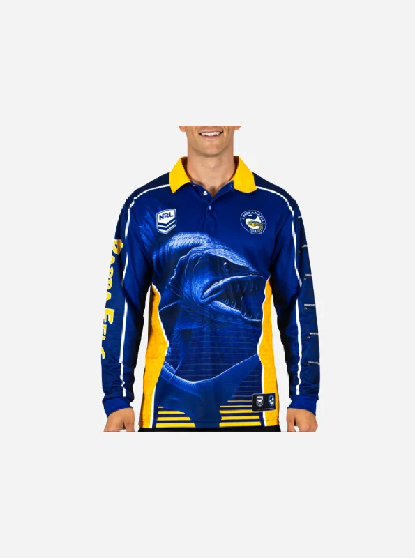 Men's tie - dye t - shirts with a bohemian styleParramatta Eels Barracude Fishing Shirt