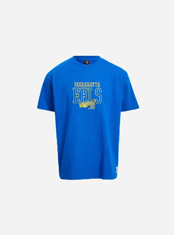 Men's organic cotton crew - neck t - shirts for everyday comfortParramatta Eels Cotton On Adult Box Fit Embroibered Logo T-Shirt