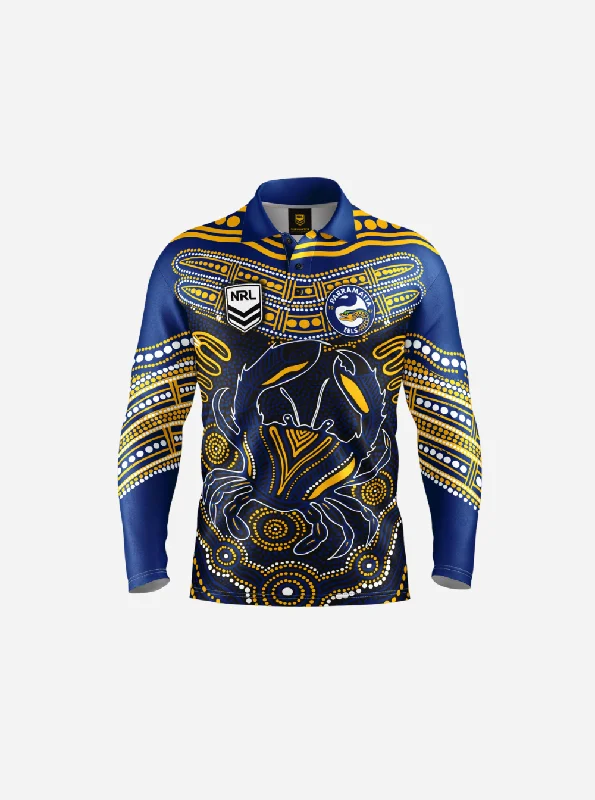 Men's printed Hawaiian t - shirts for tropical vacationsParramatta Eels 'Karumba' Fishing Shirt