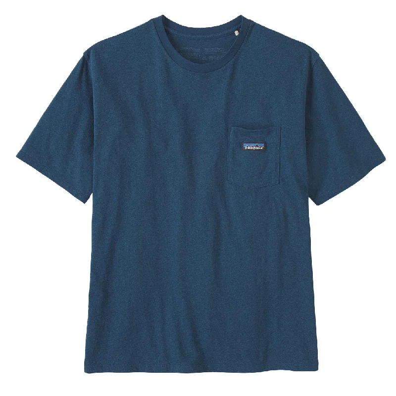 Men's long - sleeve henley t - shirts with button - down placketsPatagonia Daily Pocket Tee Tidepool Blue