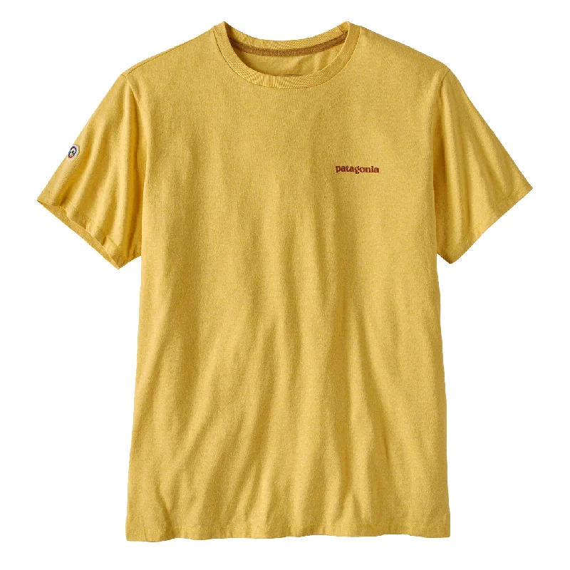 Men's mock - neck t - shirts with a modern and sleek stylePatagonia Fitz Roy Icon Responsibili-Tee Milled Yellow