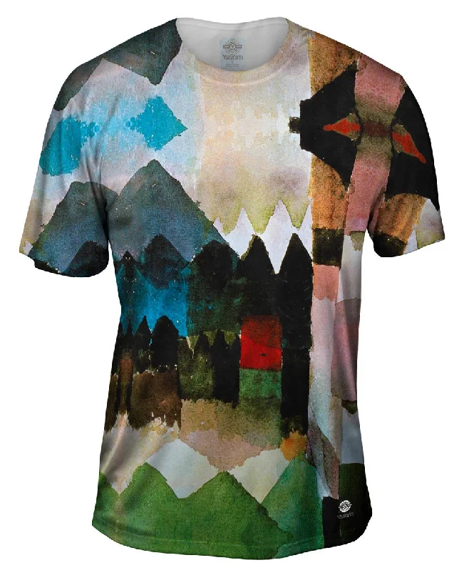Men's v - neck muscle t - shirts for a body - building aestheticPaul Klee - "Fohn im Marc_#_schen Garten" (1915)