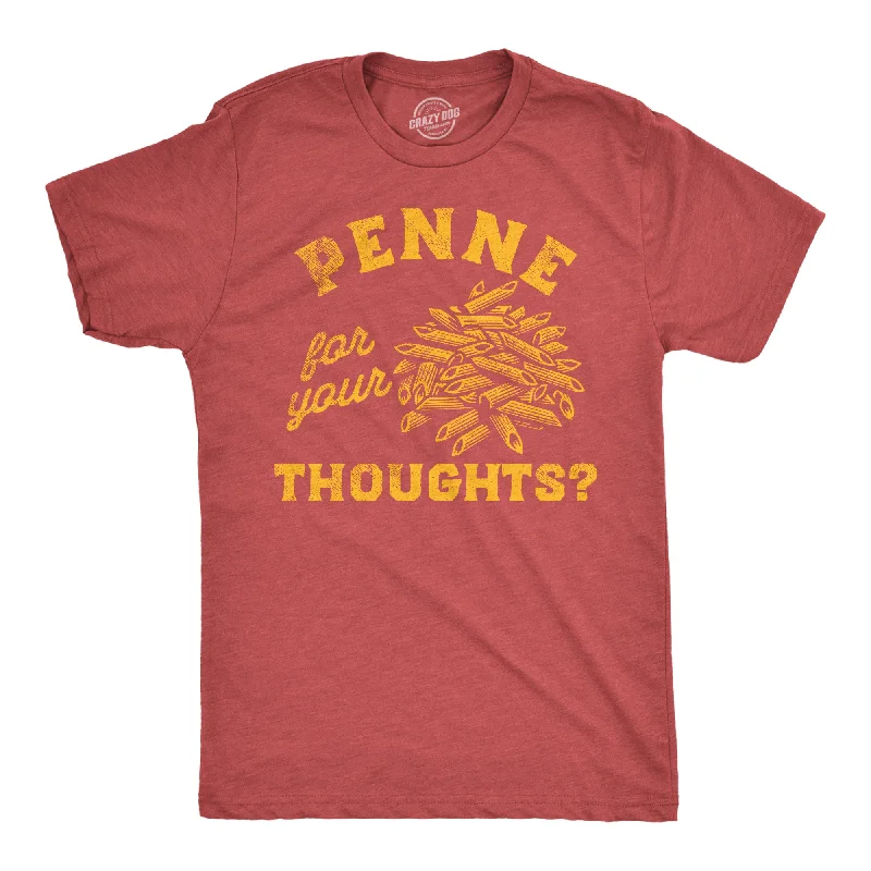 Men's printed Hawaiian t - shirts for tropical vacationsPenne For Your Thoughts Men's T Shirt