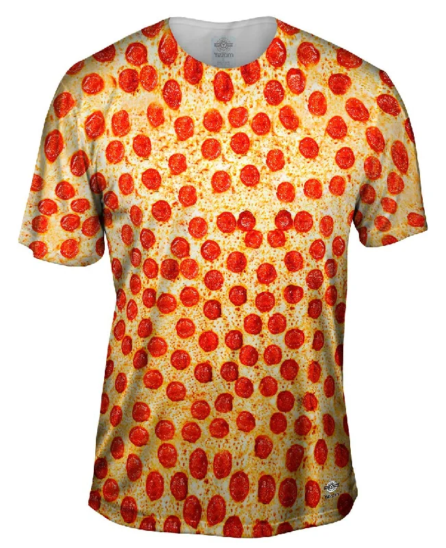 Men's organic cotton crew - neck t - shirts for everyday comfortPepperoni Pizza