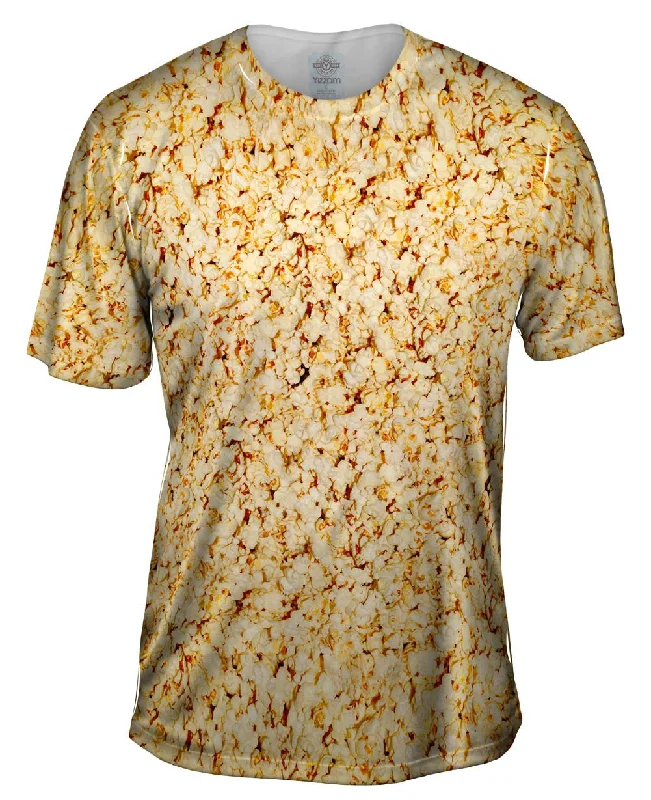 Men's printed Hawaiian t - shirts for tropical vacationsPopcorn Movie