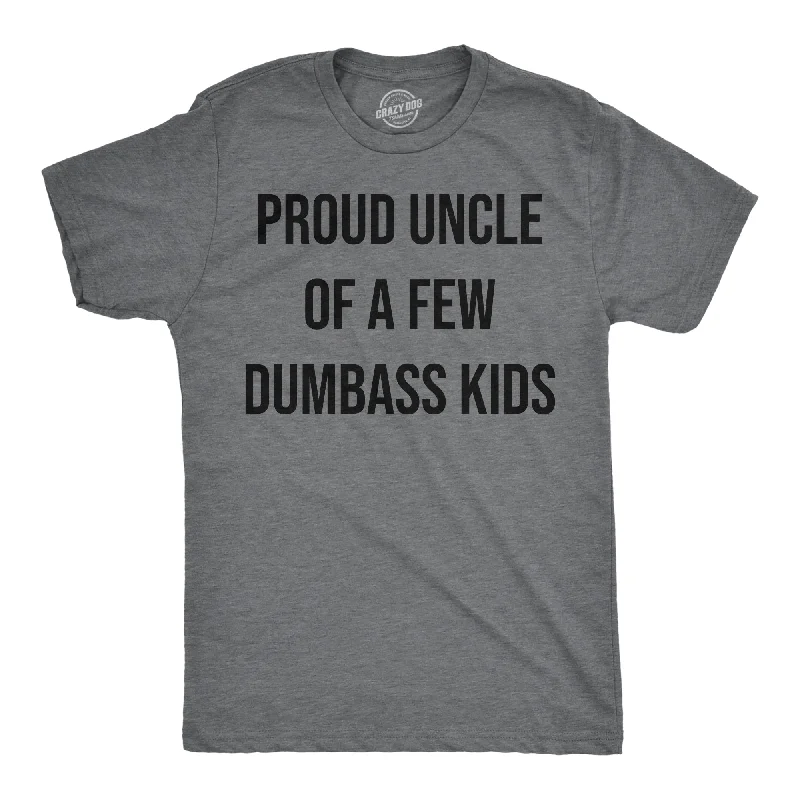 Men's long - sleeve henley t - shirts with button - down placketsProud Uncle Of A Few Dumbass Kids Men's T Shirt