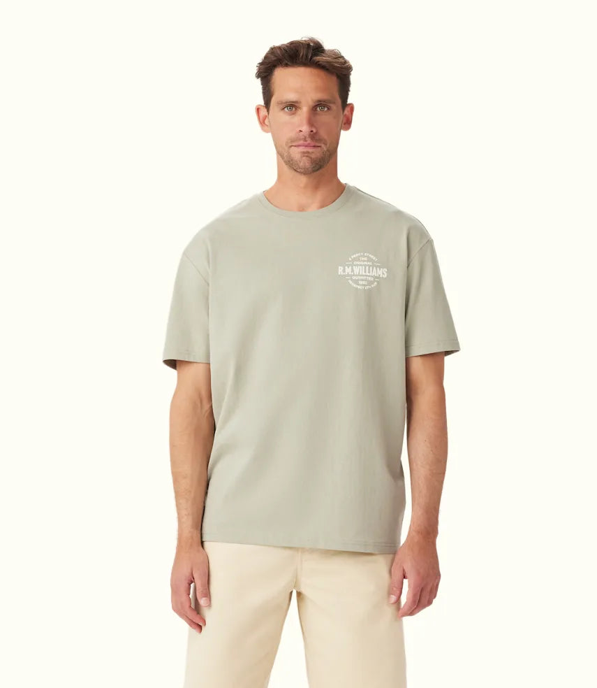 Men's distressed denim - look t - shirts with a rugged appealR.M.Williams - Prospect T-Shirt - Seafoam