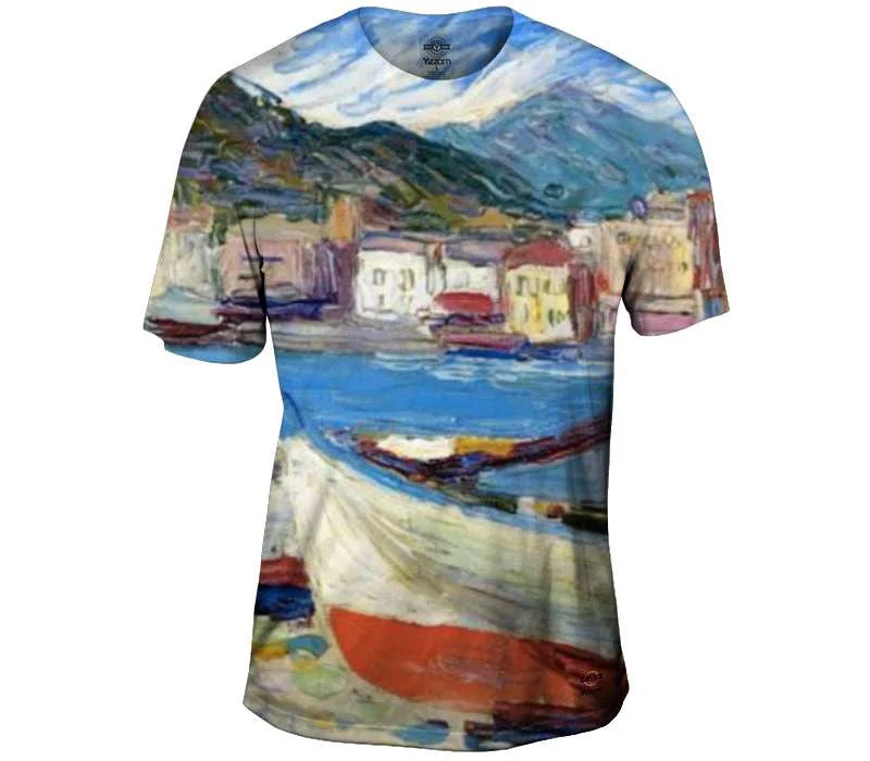 Men's UV - protection t - shirts for outdoor activities in the sunRapallo Boats - Kandinsky