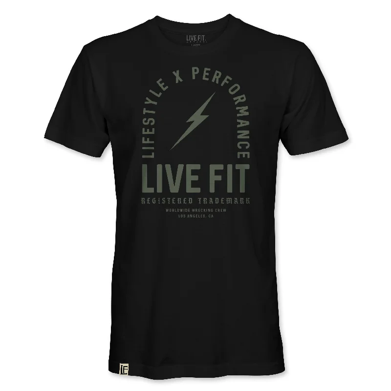 Men's moisture - wicking athletic t - shirts for intense workoutsRegister Trademark Tee -Black / Green