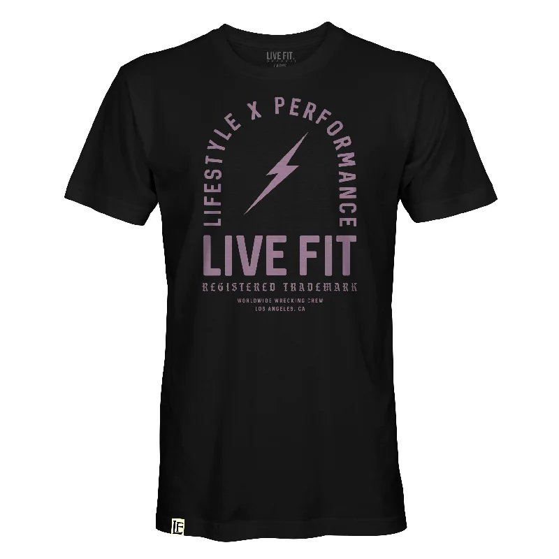 Men's antimicrobial t - shirts for odor - free freshness during travelRegister Trademark Tee -Black / Pink