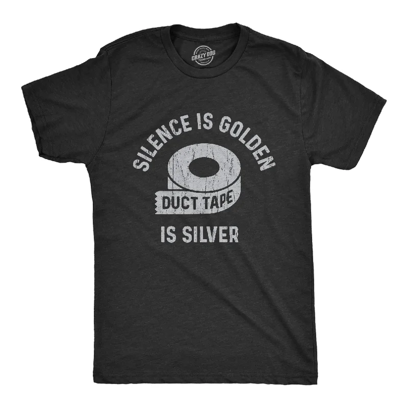 Men's plus - size pocket t - shirts with a classic lookSilence Is Golden Duct Tape Is Silver Men's T Shirt