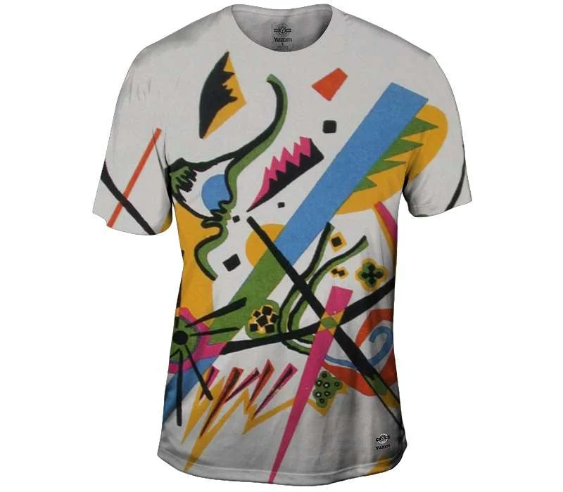 Men's short - sleeve linen t - shirts for summer beach outingsSmall Worlds - Kandinsky