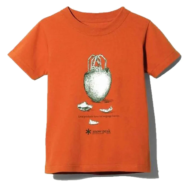 Men's v - neck muscle t - shirts for a body - building aestheticSnow Peak Giga Power Stove Tee Red