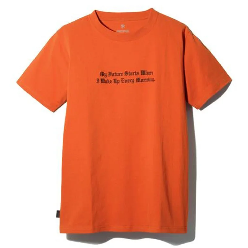 Men's long - sleeve henley t - shirts with button - down placketsSnow Peak Typographical T-Shirt 3 Red