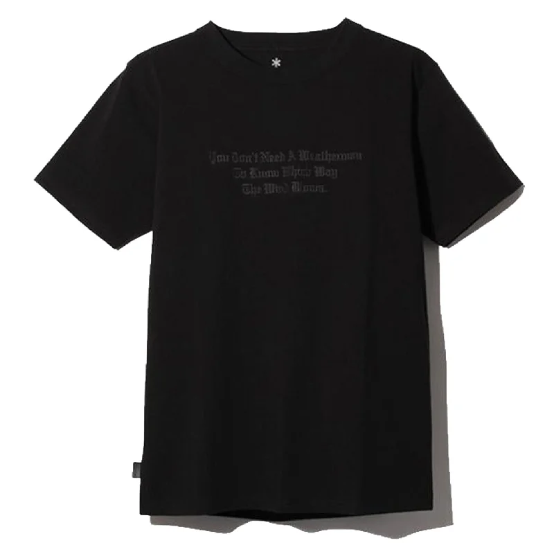 Men's eco - friendly recycled t - shirts for sustainable fashion choicesSnow Peak Typographical T-Shirt 4 Black