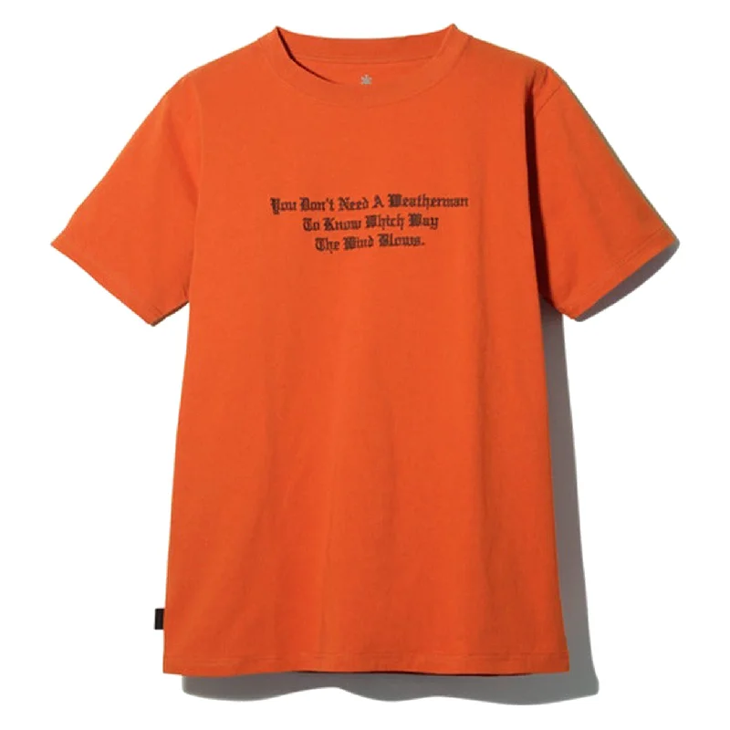 Men's UV - protection t - shirts for outdoor activities in the sunSnow Peak Typographical T-Shirt 4 Red