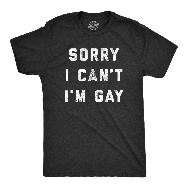 Men's v - neck muscle t - shirts for a body - building aestheticSorry I Can't I'm Gay Men's T Shirt
