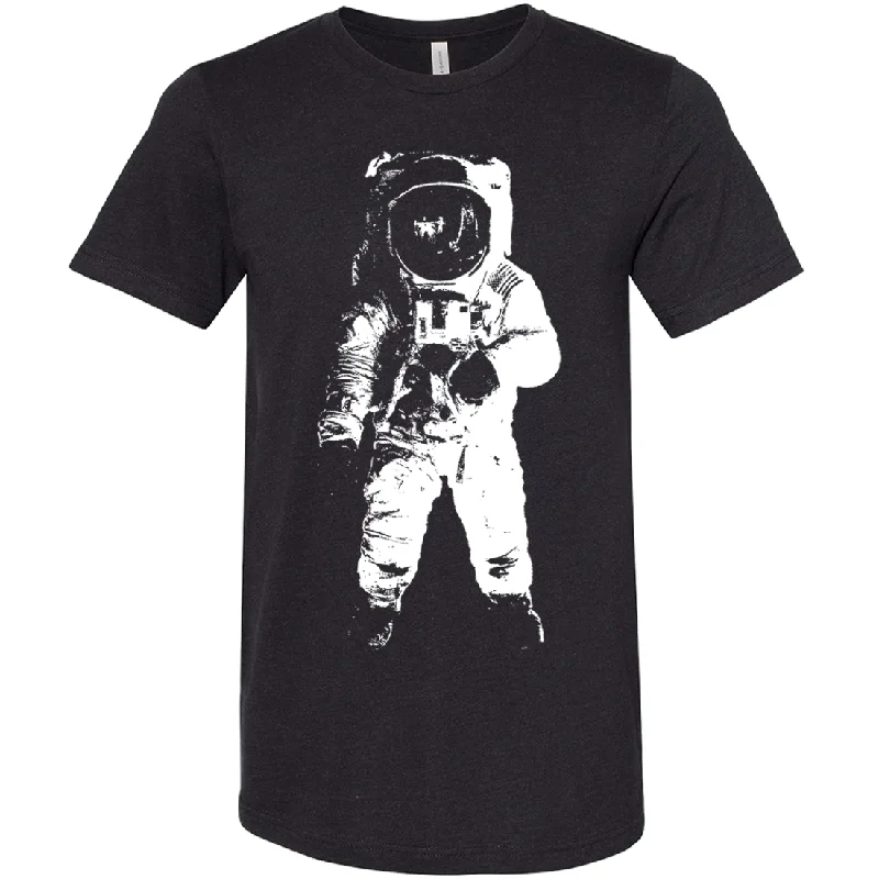 Men's moisture - wicking athletic t - shirts for intense workoutsSpace Astronaut Man on The Moon Asst Colors Sueded Tee