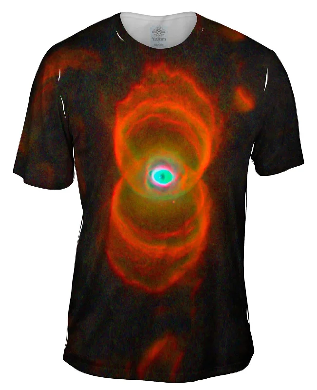 Men's smart - casual checkered t - shirts for semi - formal occasionsSpace Galaxy Hourglass Nebula