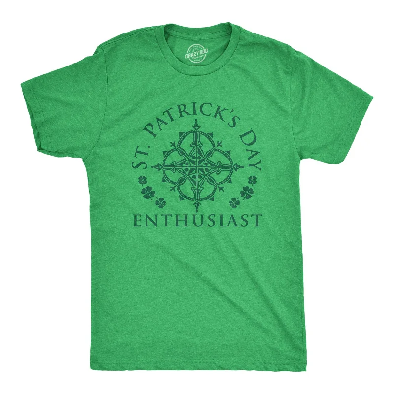 Men's mock - neck t - shirts with a modern and sleek styleSt. Patrick's Day Enthusiast Men's T Shirt