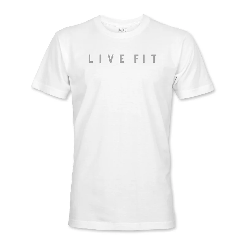 Men's button - front t - shirts with a unique artistic printImpact Tees- White/Grey
