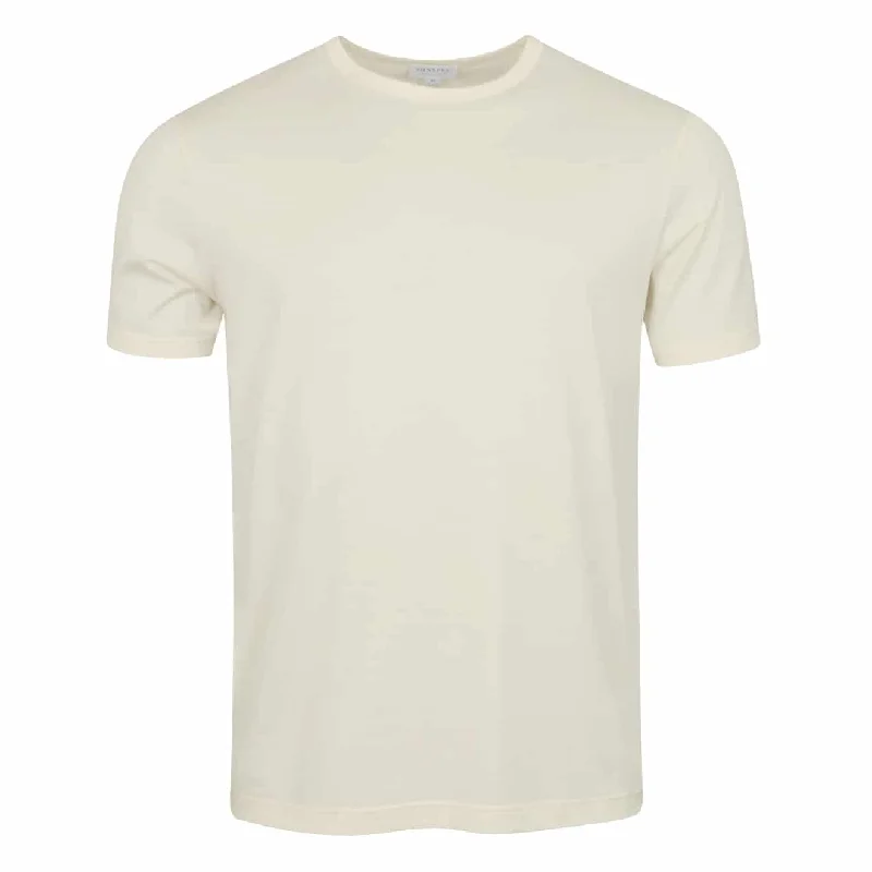 Men's distressed denim - look t - shirts with a rugged appealSunspel Classic Crew T-Shirt Archive White