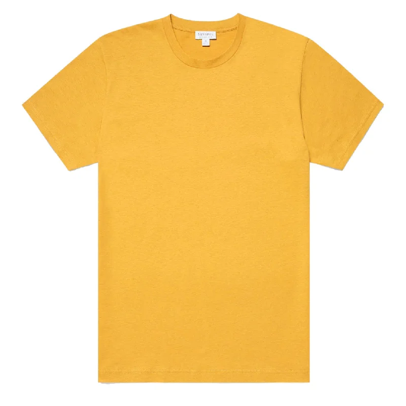 Men's polo t - shirts with a contrast collar for a preppy lookSunspel Riviera Organic T-Shirt Cider Melange