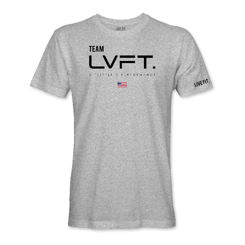 Men's moisture - wicking athletic t - shirts for intense workoutsTeam LVFT Tee - Heather Grey