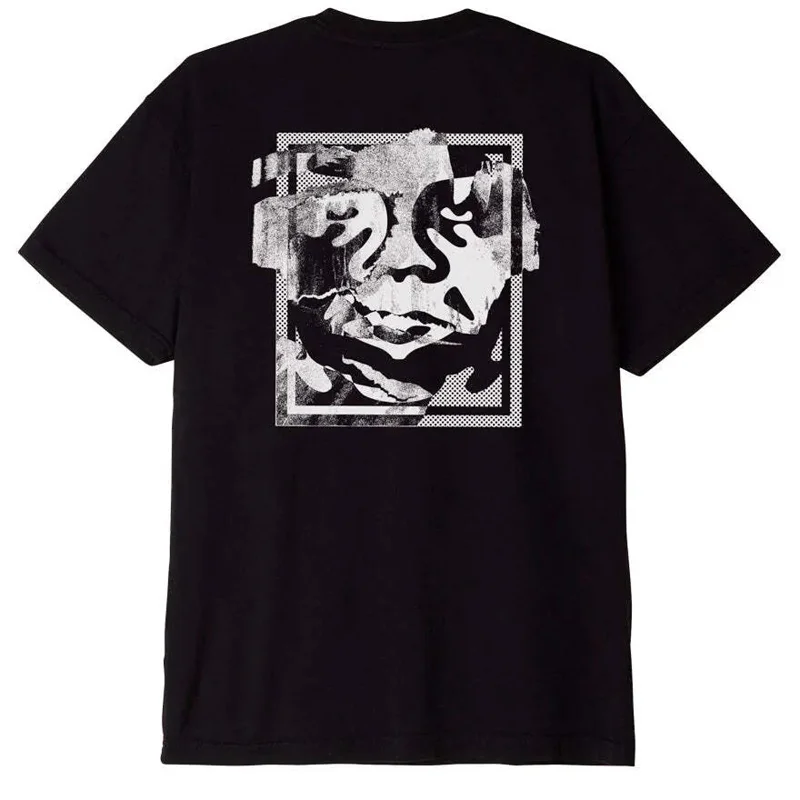 Men's short - sleeve linen t - shirts for summer beach outingsTorn Icon Face Organic S/S T-Shirt