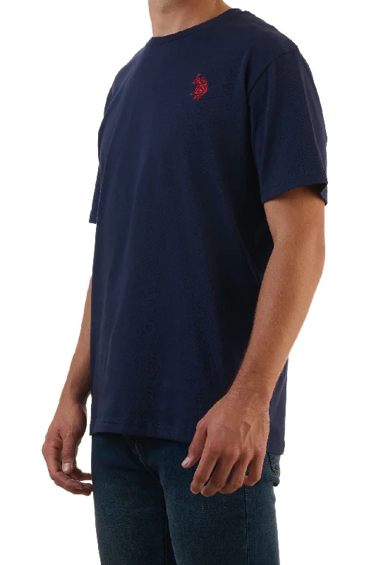 Men's ribbed t - shirts with a textured finish for added styleU.S. Polo Assn. Men's Round Neck T-Shirt