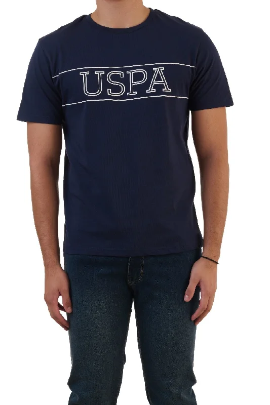 Men's mock - neck t - shirts with a modern and sleek styleU.S. Polo Assn. Men's T-Shirt with USPA printed logo