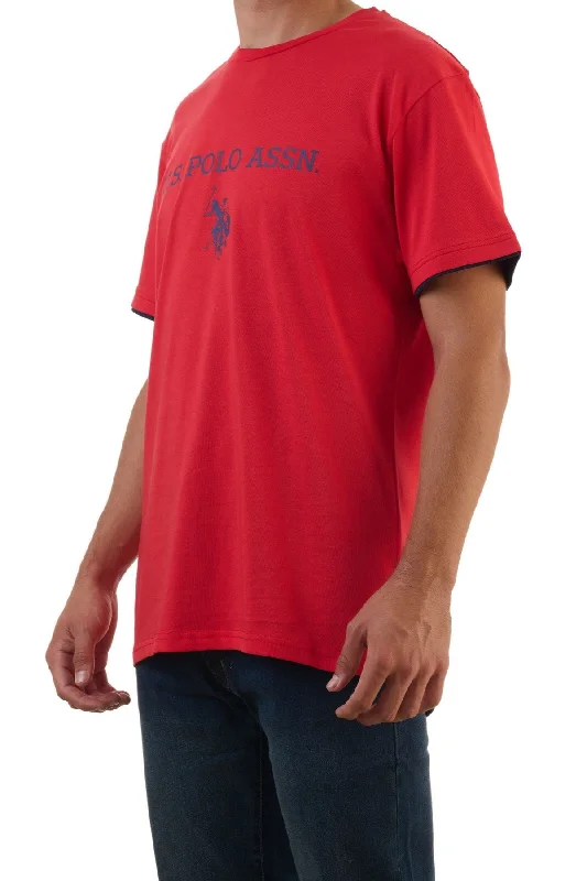 Men's v - neck muscle t - shirts for a body - building aestheticU.S. Polo Assn. Men's T-Shirt with USPA wording and logo